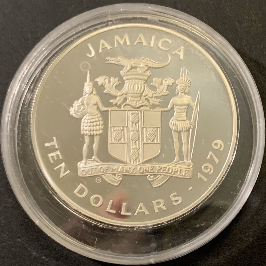 紫瑗钱币—微拍第43期  牙买加 1979年 国际儿童年 10元 22.45克 0.925银 精制