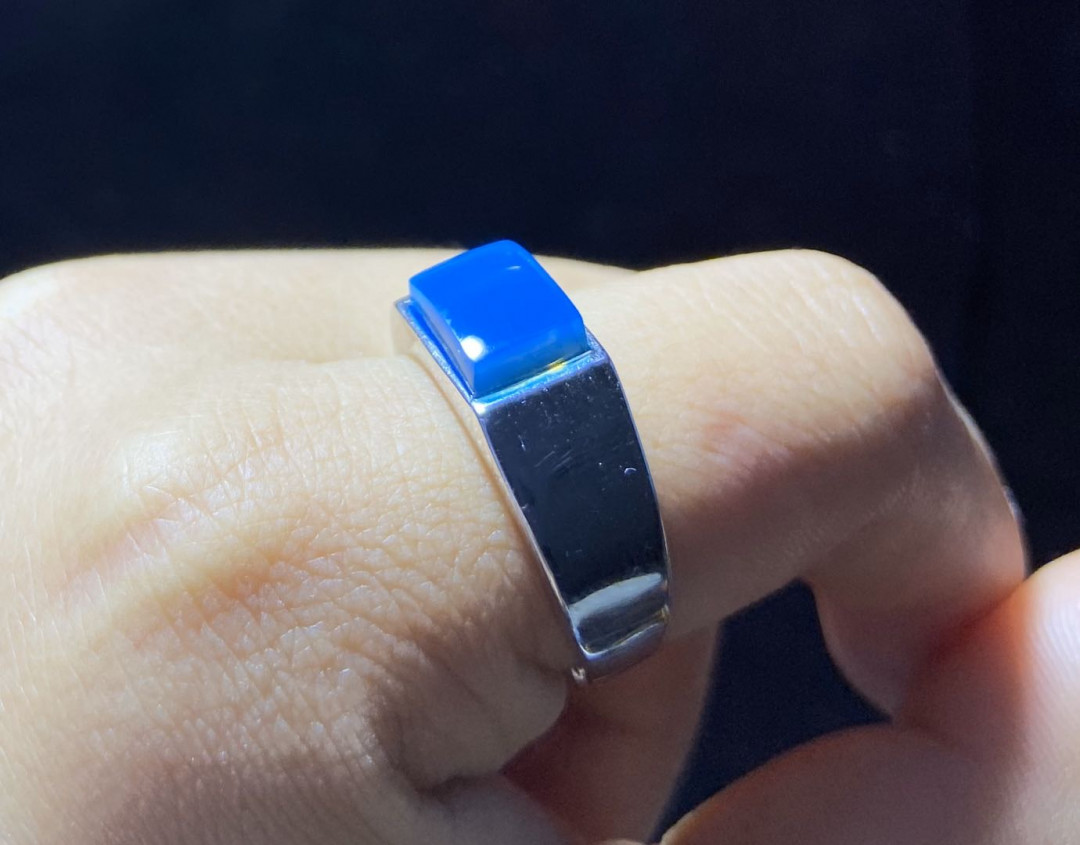 多米、缅甸琥珀混拍专场 多米尼加蓝珀男戒