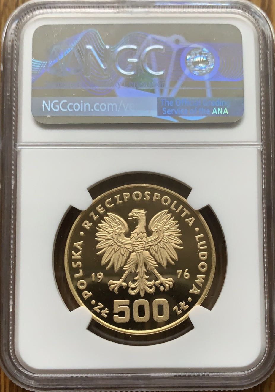 紫瑗钱币—微拍第43期  波兰 1976年 柯斯丘什科 500兹罗提 金币 30克 0.9金 NGC PR68 UC