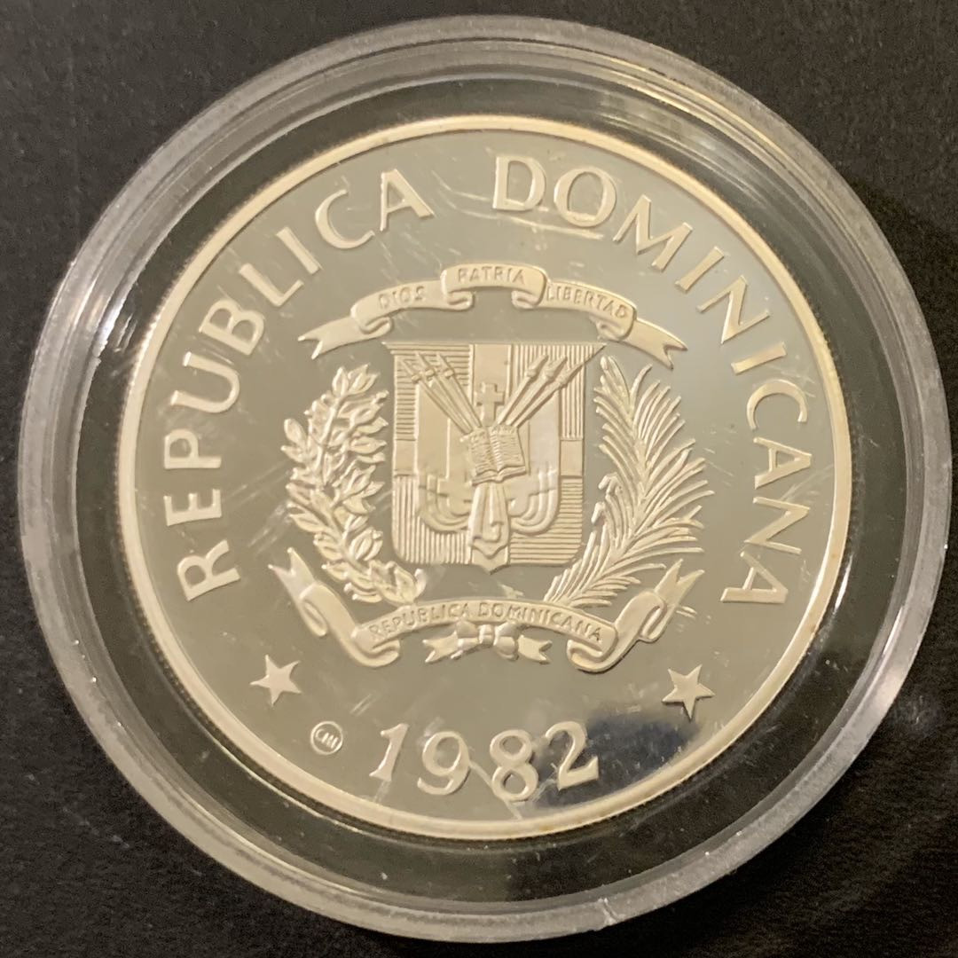 紫瑗钱币—微拍第43期  多米尼加 1982年 国际儿童年 10比索 23.33克 0.925银 精制