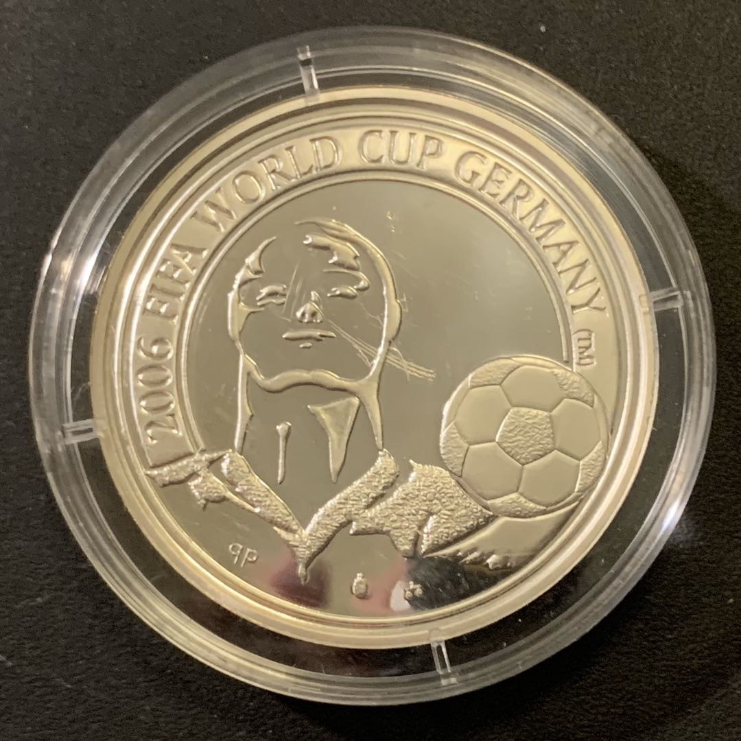 紫瑗钱币—微拍第43期  比利时 2005年 德国世界杯 20欧元 22.85克 0.999银