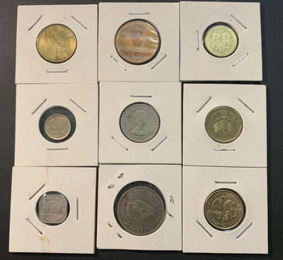 紫瑗钱币—微拍第43期  - 外国钱币一组9枚 NO.1