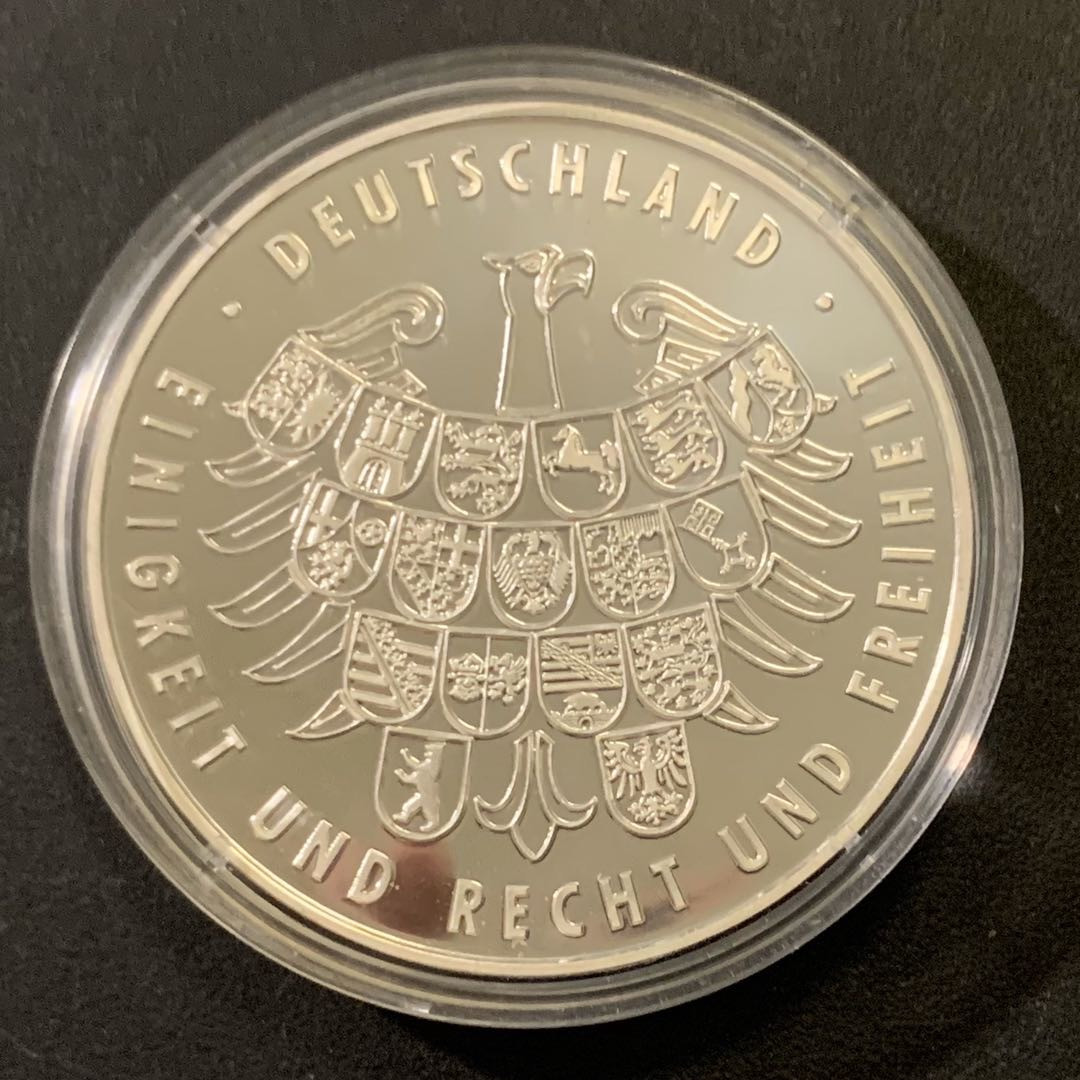 紫瑗钱币—微拍第43期  德国 2006年 德国世界杯 彩色纪念章 25克 0.925银 精制