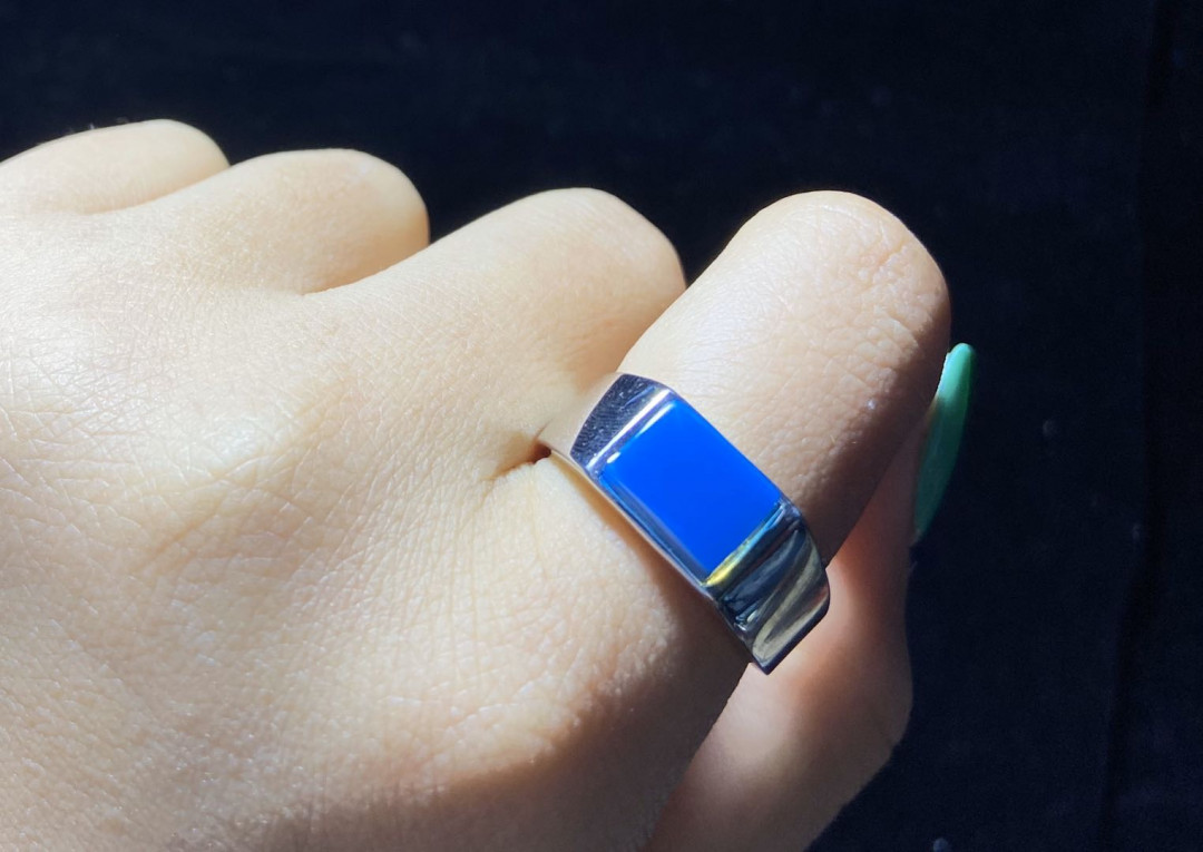 多米、缅甸琥珀混拍专场 多米尼加蓝珀男戒