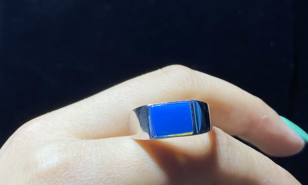 多米、缅甸琥珀混拍专场 多米尼加蓝珀男戒