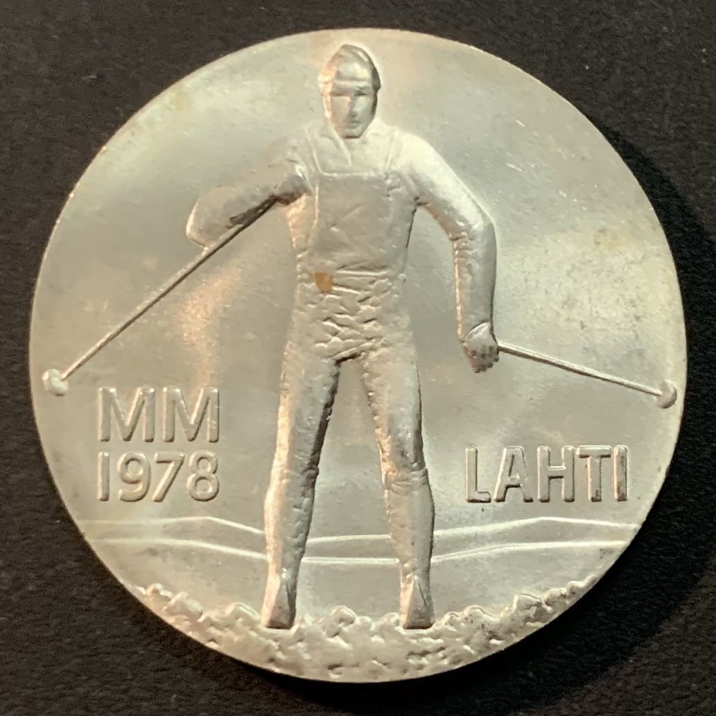 紫瑗钱币—微拍第43期  芬兰 1978年 赫蒂滑雪城百年纪念 25马克 26.6克 0.5银