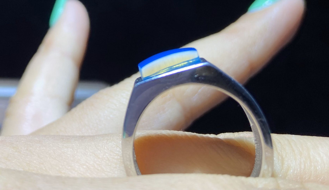 多米、缅甸琥珀混拍专场 多米尼加蓝珀男戒