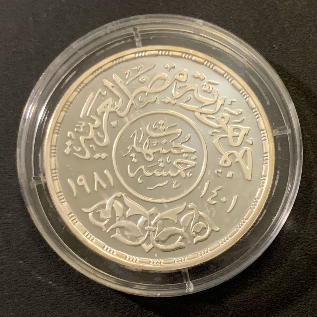 紫瑗钱币—微拍第43期  埃及 1981年 国际儿童年 5磅 24克 0.9银 精制