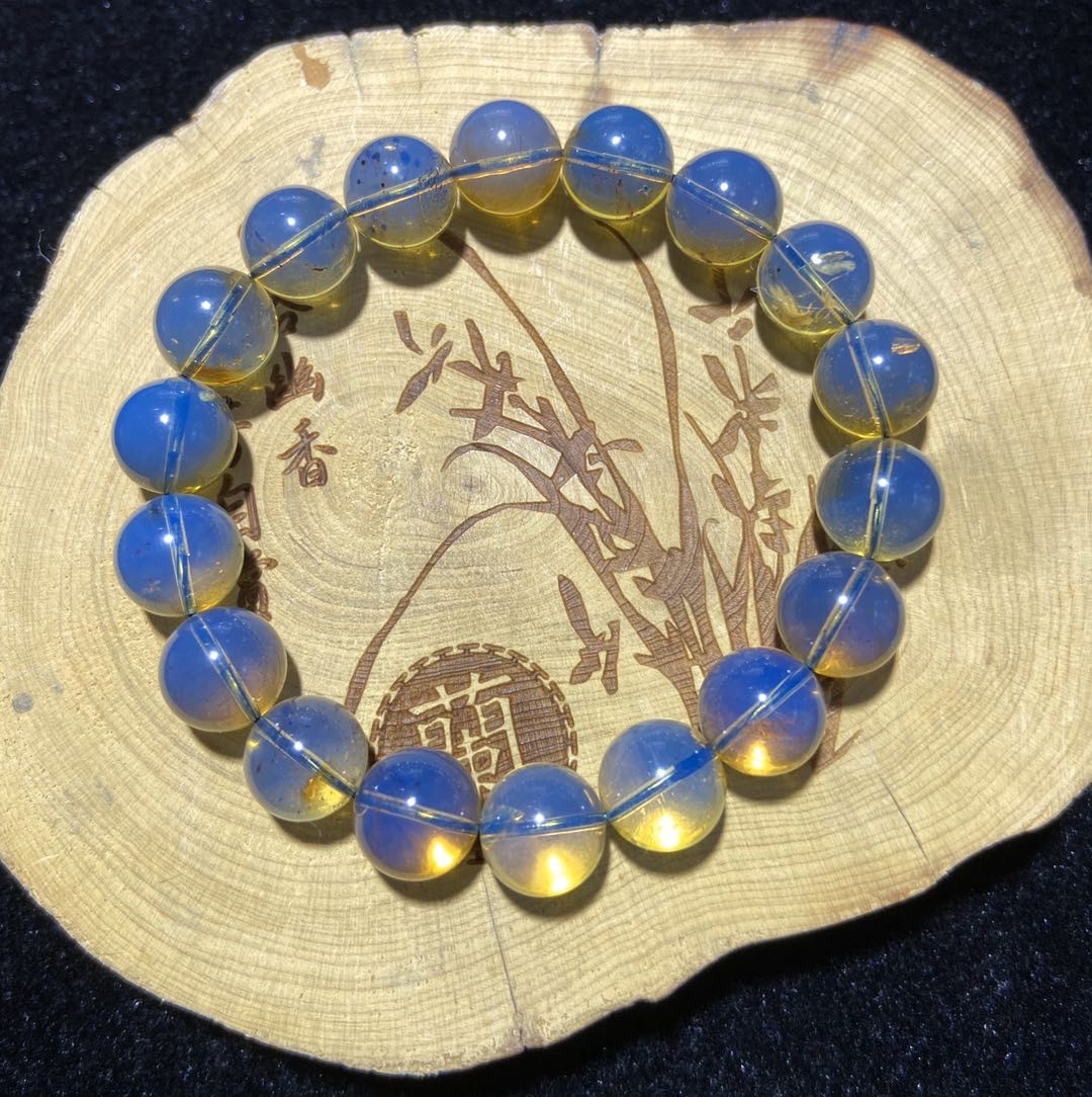 多米、缅甸琥珀混拍专场 多米尼加蓝珀手串