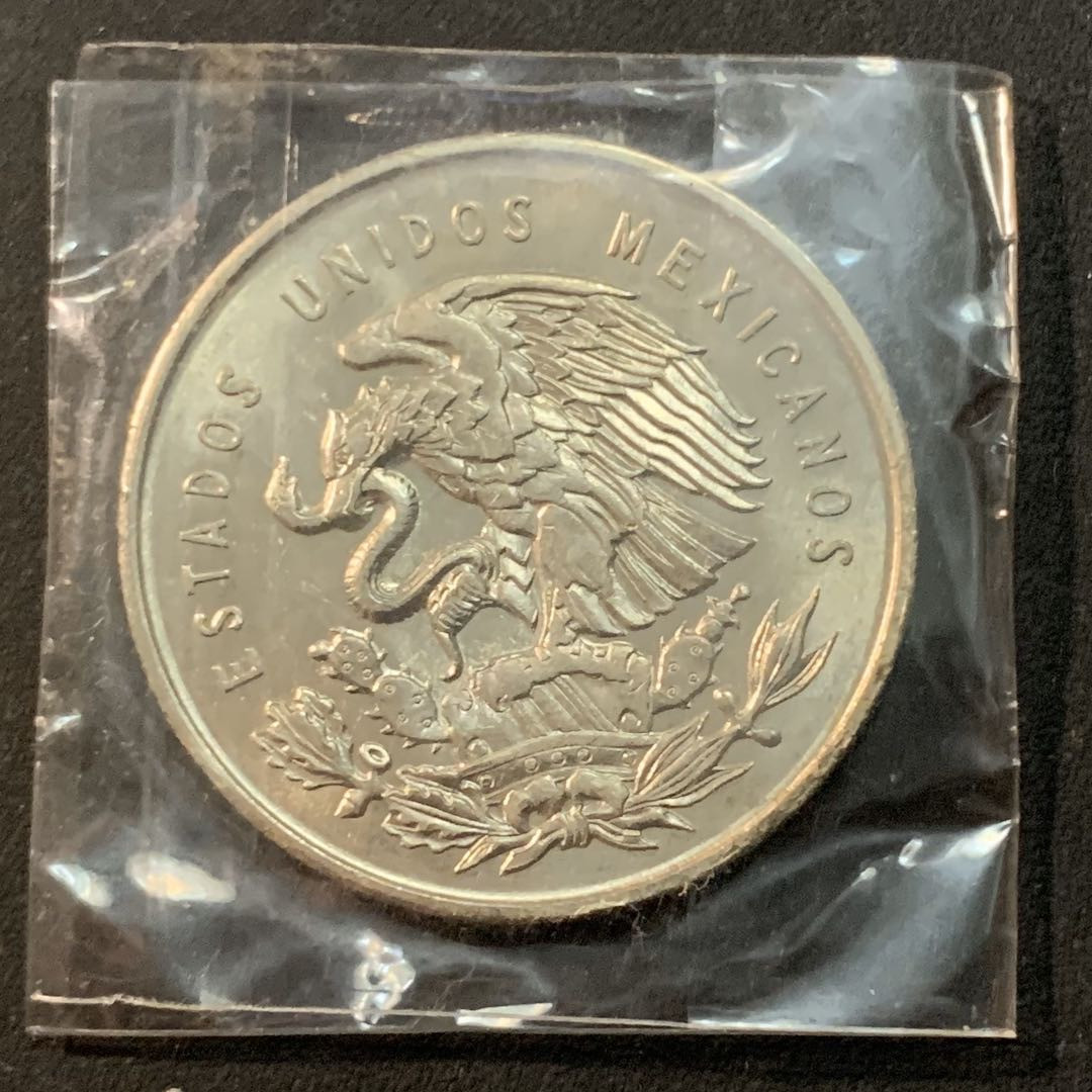 紫瑗钱币—微拍第43期  墨西哥 1950年 人物 1比索  13.3克 0.3银 BU