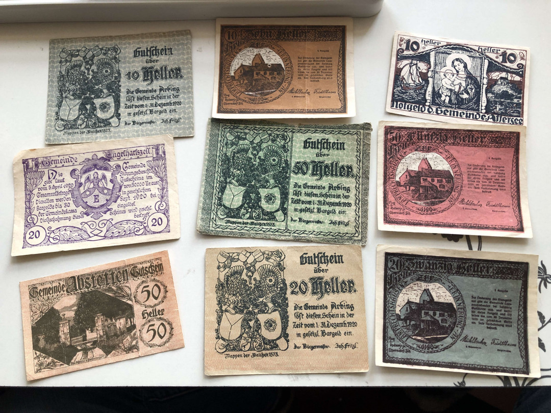 【收藏联盟】第130期拍卖——伊比利亚斗牛士（共55拍） 德国 紧急状态纸币一组 品相如图 带册