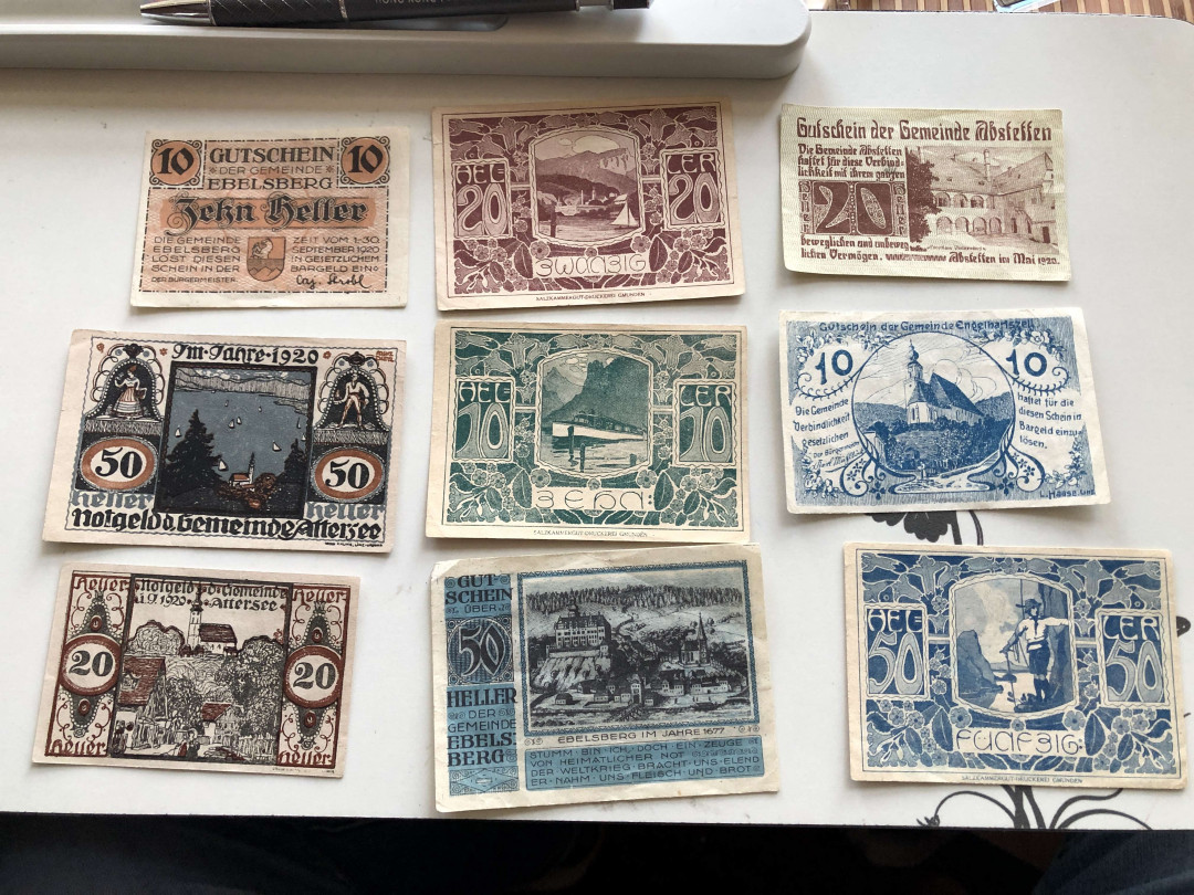 【收藏联盟】第130期拍卖——伊比利亚斗牛士（共55拍） 德国 紧急状态纸币一组 品相如图 带册