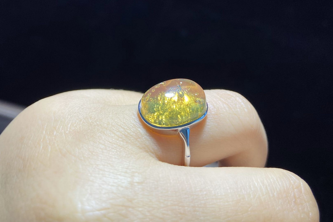 多米、缅甸琥珀混拍专场 虫珀女戒