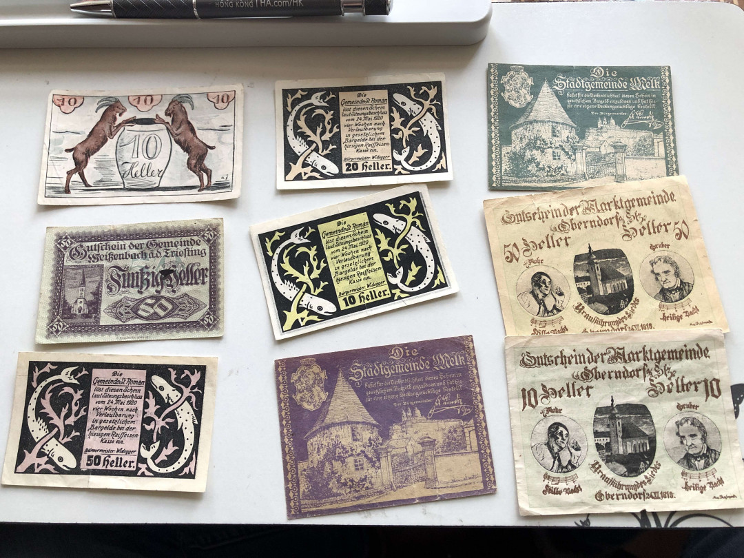 【收藏联盟】第130期拍卖——伊比利亚斗牛士（共55拍） 德国 紧急状态纸币一组 品相如图 带册