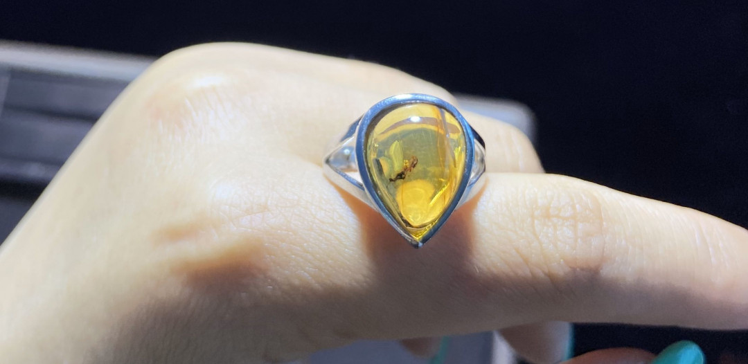 多米、缅甸琥珀混拍专场 虫珀女戒