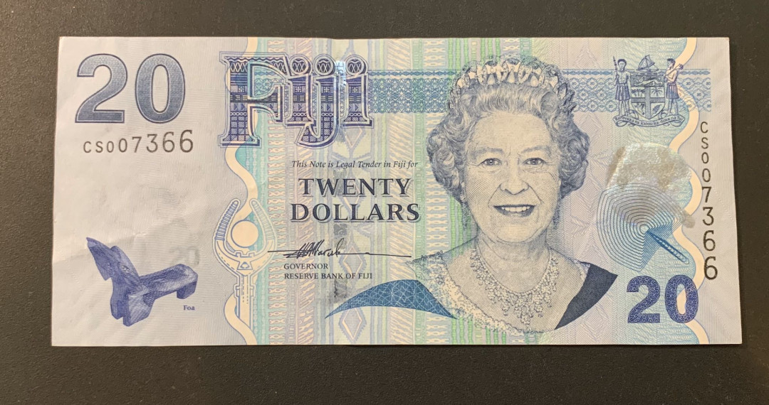 紫瑗钱币—微拍第44期—纸币场 斐济 2007年 20元 AU品