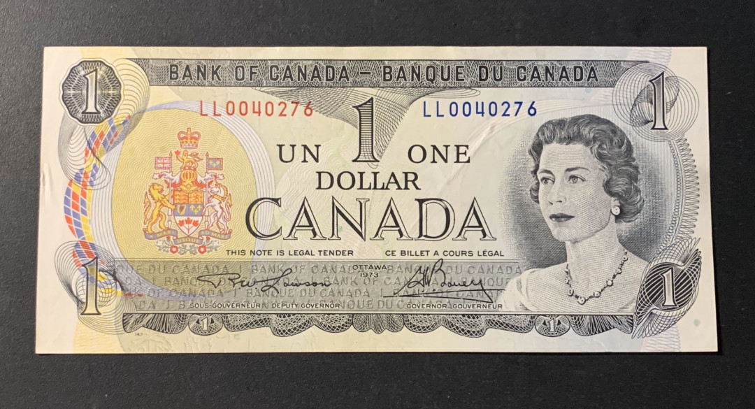紫瑗钱币—微拍第44期—纸币场 加拿大 1973年 1元 UNC