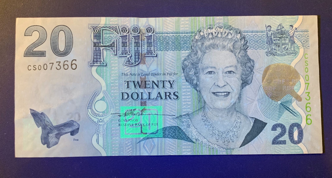紫瑗钱币—微拍第44期—纸币场 斐济 2007年 20元 AU品
