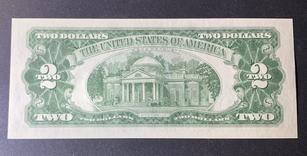 紫瑗钱币—微拍第44期—纸币场 美国 1963年 2美元 红印 UNC