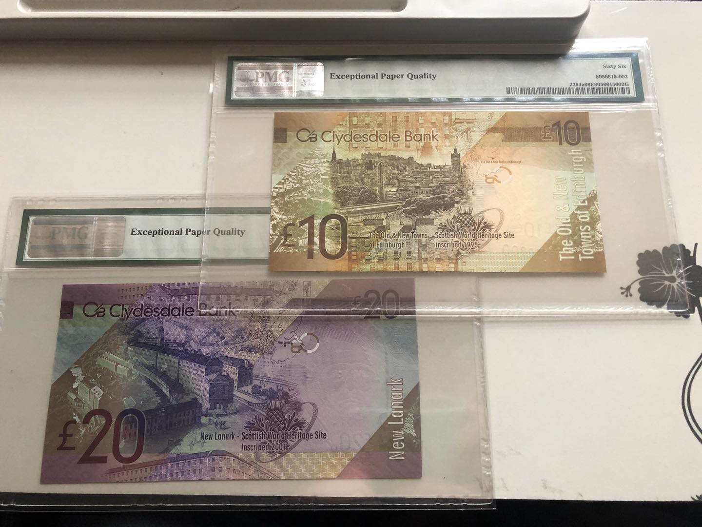 【收藏联盟】第130期拍卖——伊比利亚斗牛士（共55拍） 【一组5张】苏格兰 2008年 5-100镑 全同小号800 PMG65EPQ-67EPQ 非常漂亮