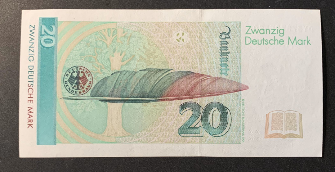 紫瑗钱币—微拍第44期—纸币场 德国 1993年 20马克 UNC