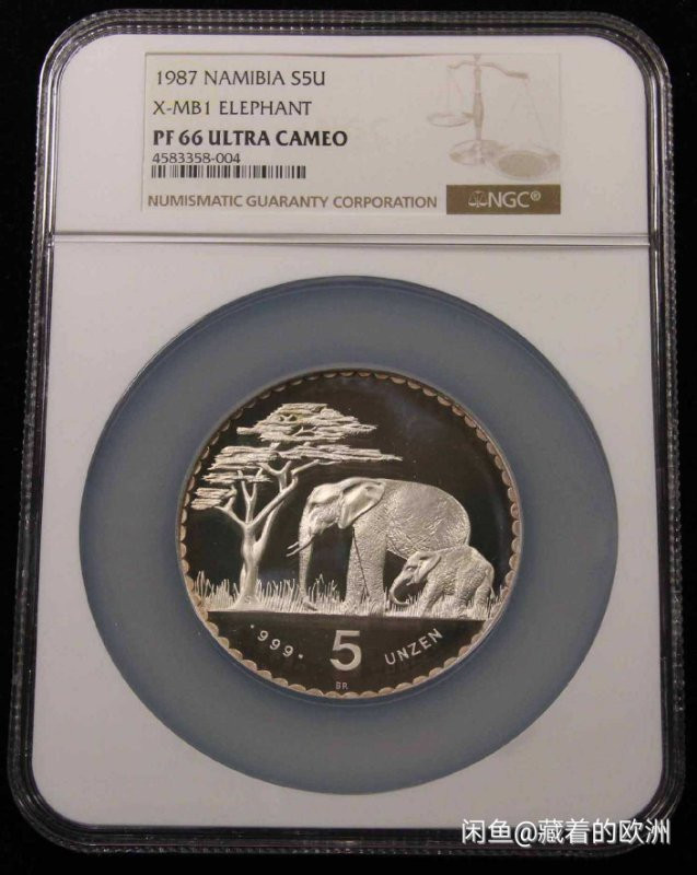 麦朵尔艺术俱乐部欧洲古典章（第29场）拍卖 1987年德属西南非洲丛林军团5盎司银章