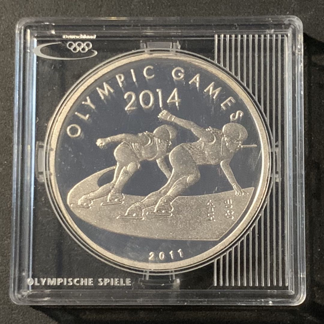 紫瑗钱币—微拍第45期  朝鲜 2011年 14索契冬奥会 1000圆 20克 0.999银 精制