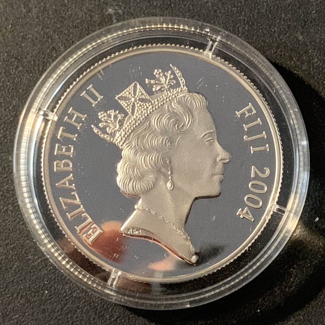 紫瑗钱币—微拍第45期  斐济 2004年 06德国世界杯 2元 10克 0.925银 精制