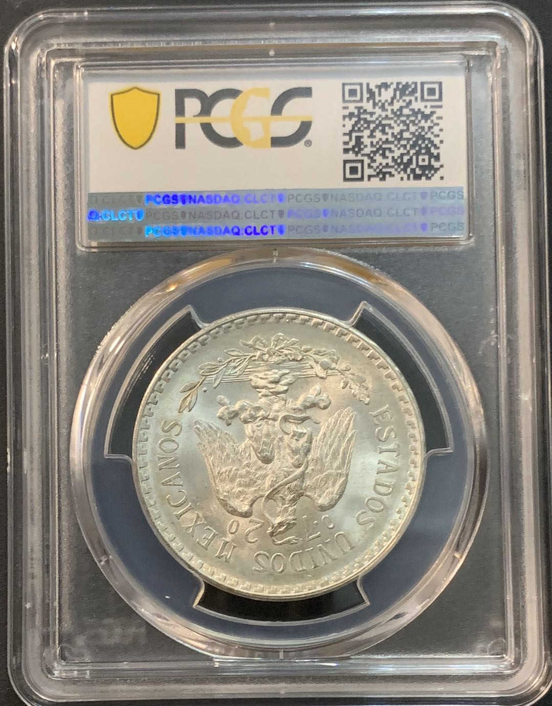 紫瑗钱币—微拍第45期  墨西哥 1944年 鹰洋 1比索 16.6克 PCGS MS66