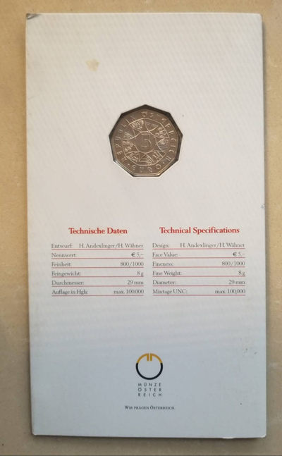 【随心拍&GetCoins】现代钱币拍卖第四十六期 克劳斯获奖币!奥地利2002年美泉宫动物园5欧元银币造币厂大卡。