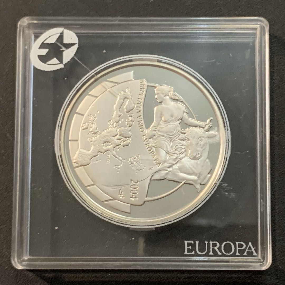 紫瑗钱币—微拍第46期  比利时 2004年 欧罗巴女神 10欧元 18.75克 0.925银 精制