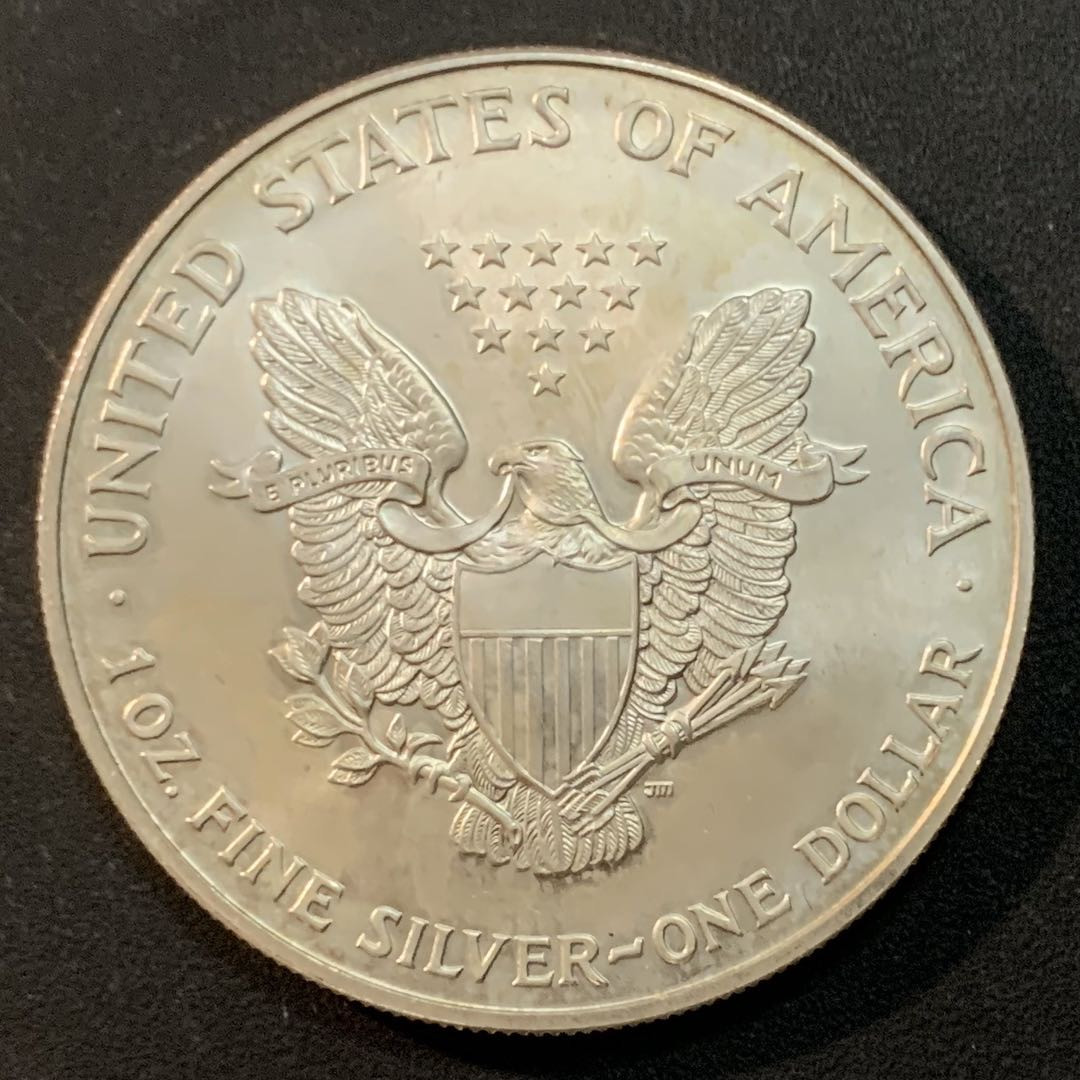 紫瑗钱币—微拍第46期  美国 1999年 行走女神 彩色银币 1盎司 31.1克 0.999银 