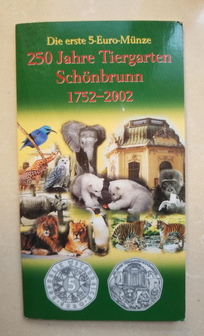【随心拍&GetCoins】现代钱币拍卖第四十六期 克劳斯获奖币!奥地利2002年美泉宫动物园5欧元银币造币厂大卡。