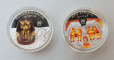 【随心拍&GetCoins】现代钱币拍卖第四十六期 库克2012年古代埃及历史彩色纪念币两枚