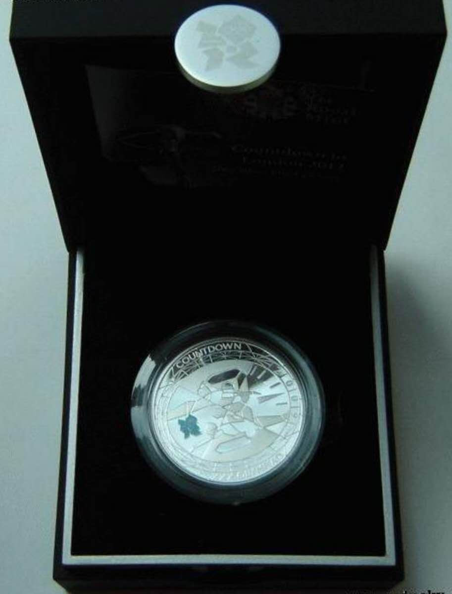 【随心拍&GetCoins】现代钱币拍卖第四十六期 英国2012年伦敦奥运倒计时5镑加厚银币