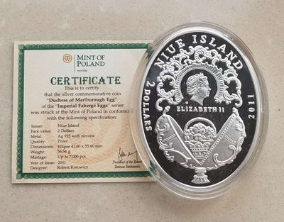 【随心拍&GetCoins】现代钱币拍卖第四十六期 纽埃2011年“马尔堡圣杯彩蛋”异型银币