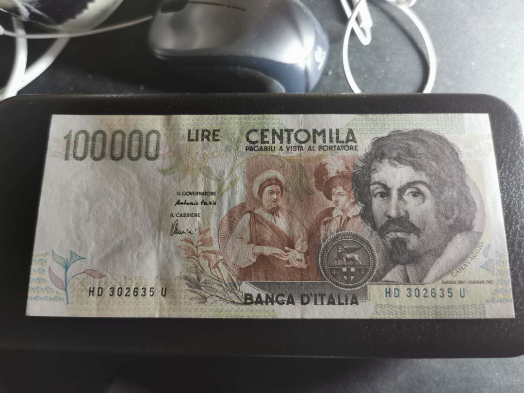 【鲸贝乐淘】千字文·第“知过必改”号拍卖 【意大利🇮🇹】1994年100000里拉，全新全品UNC 