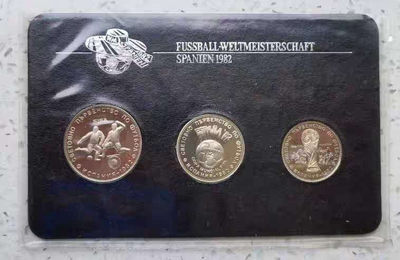 【随心拍&GetCoins】现代钱币拍卖第四十六期 保加利亚1980年世界杯纪念币三枚，铜镍合金精制，带包装。