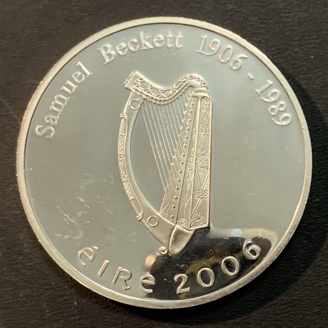 紫瑗钱币—微拍第46期  爱尔兰 2006年 萨米尔-贝克特 诞辰100周年 10欧元 27克 0.925银 精制