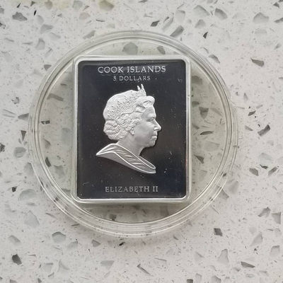 【随心拍&GetCoins】现代钱币拍卖第四十六期 库克2009年名画耳环少女镶嵌银币25克镶嵌珍珠实体，