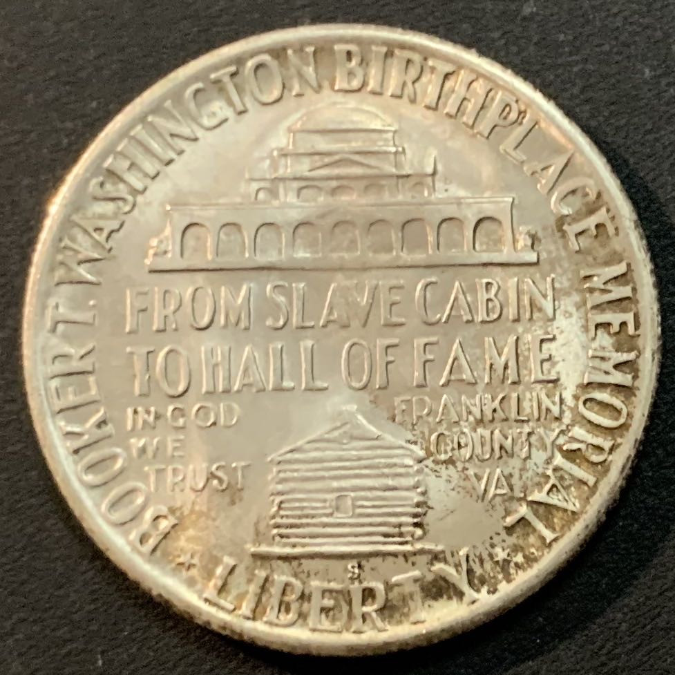 紫瑗钱币—微拍第46期  美国 1946年  黑人政治家 布克—华盛顿 50美分 12.5克 0.9银 AU