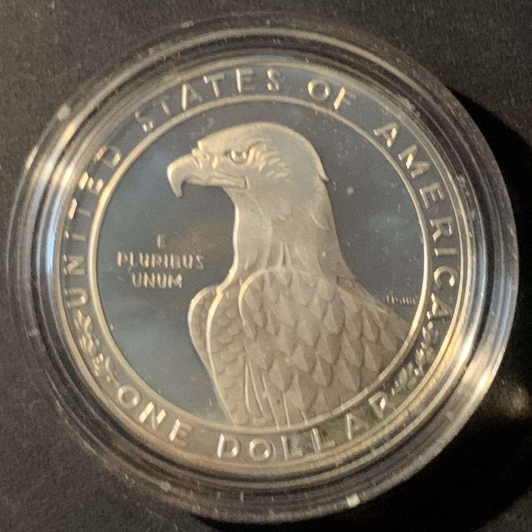 紫瑗钱币—微拍第46期  美国 1983年  洛杉矶奥运会 铁饼 1元  26.73克 0.9银 精制