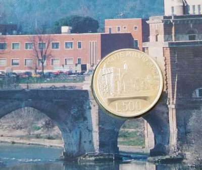 【随心拍&GetCoins】现代钱币拍卖第四十六期 意大利1991年米尔维奥桥纪念银币
