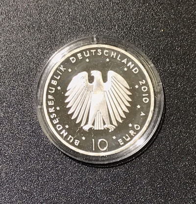 【随心拍&GetCoins】现代钱币拍卖第四十六期 德国2010年“德国统一20周年”10欧元精制银币 获奖币