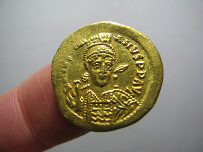 2020“爱你爱你”第十七期~外国古钱币 - 拜占庭帝国，查士丁尼大帝，索利多金币