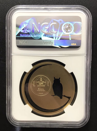 【随心拍&GetCoins】现代钱币拍卖第四十六期 2016年蒙古大自然镂空镀金猫头鹰银币NGC69