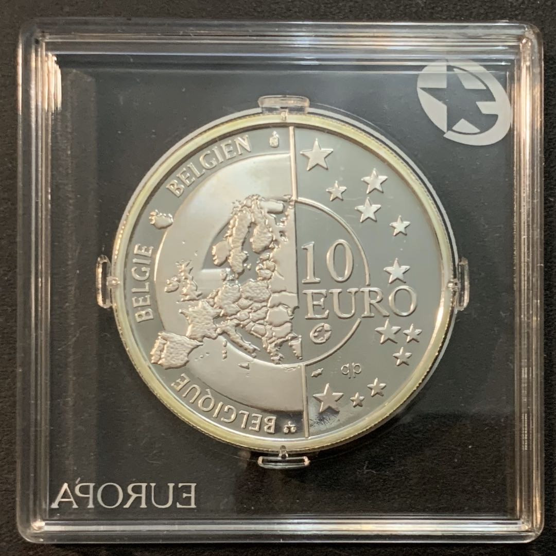 紫瑗钱币—微拍第46期  比利时 2005年 二战胜利60周年 10欧元 18.75克 0.925银 精制