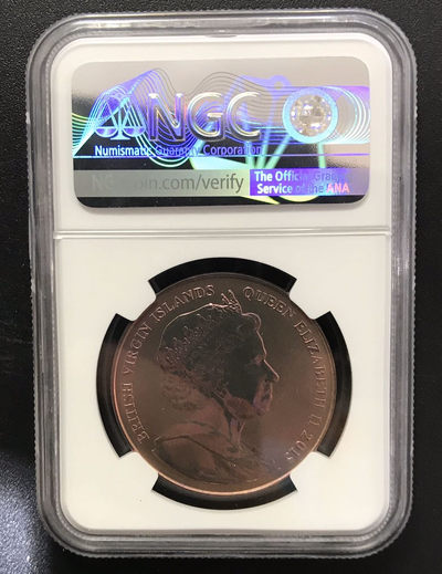 【随心拍&GetCoins】现代钱币拍卖第四十六期 维尔京群岛2015年火烈鸟钛币NGC69