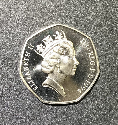 【随心拍&GetCoins】现代钱币拍卖第四十六期 英国50便士1994年诺曼底登陆50周年纪念获奖币