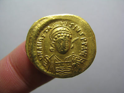 2020“爱你爱你”第十七期~外国古钱币 - 拜占庭帝国，阿纳斯塔西乌斯一世，索利多金币
